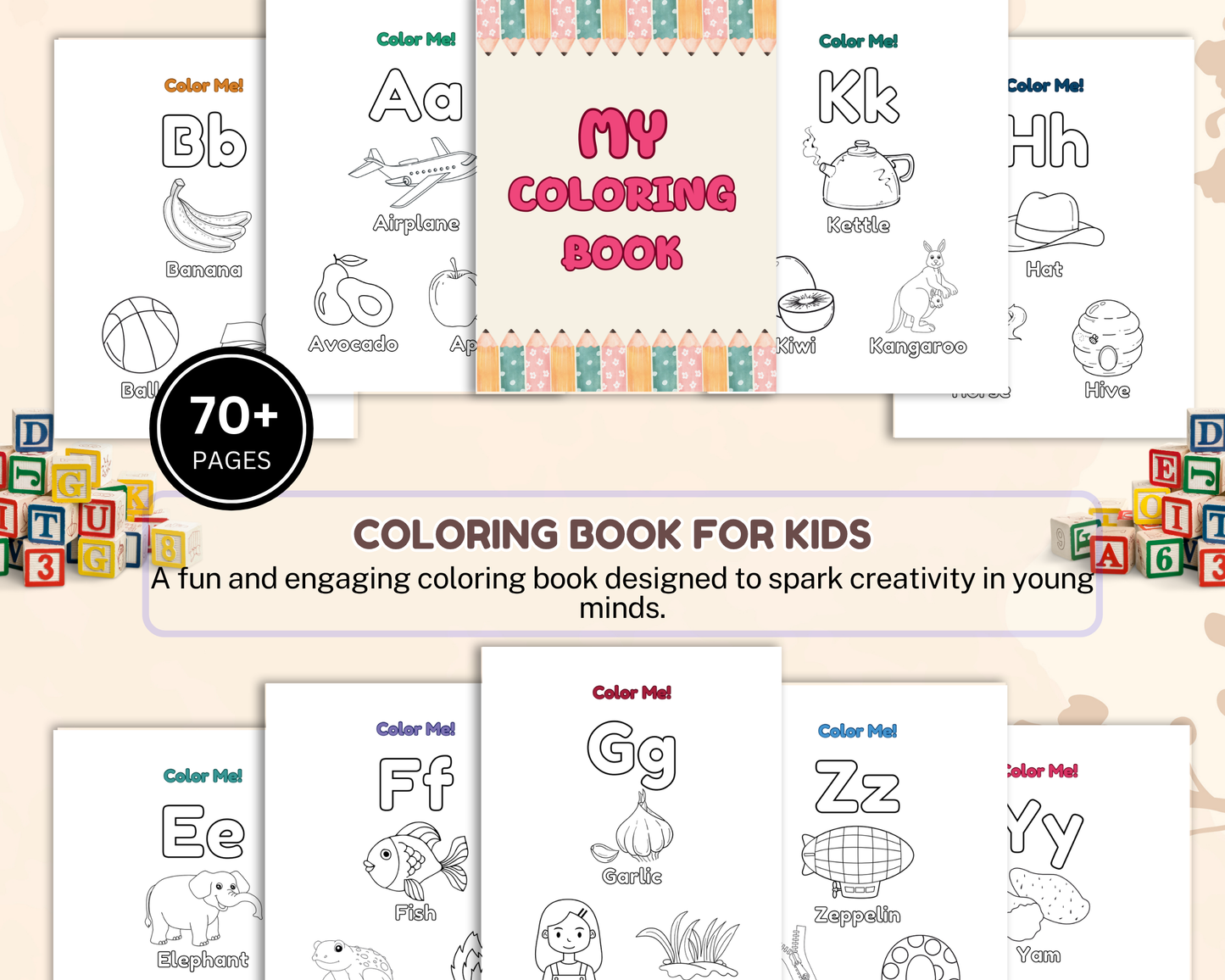 Coloring Book for Kids | Printable Fun Coloring Pages for Creativity & Early Learning