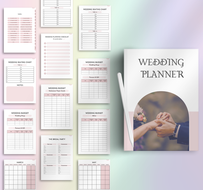 Digital Wedding Planner | Printable Wedding Organizer & Checklist