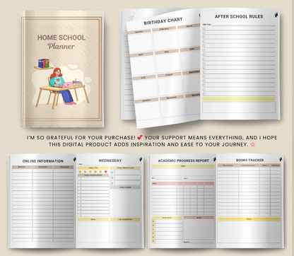 Home School Planner | Printable Lesson & Daily Schedule Organizer