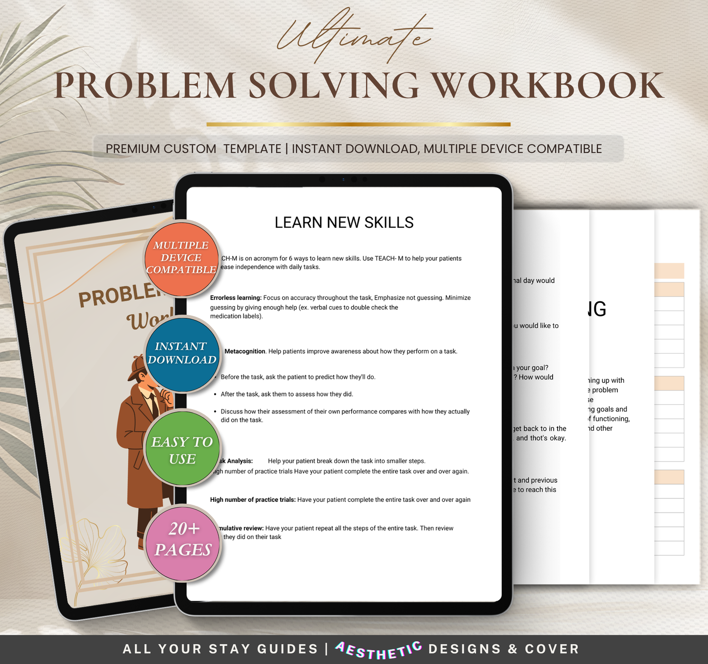 Problem Solving Workbook | Critical Thinking & Decision Making PDF Planner