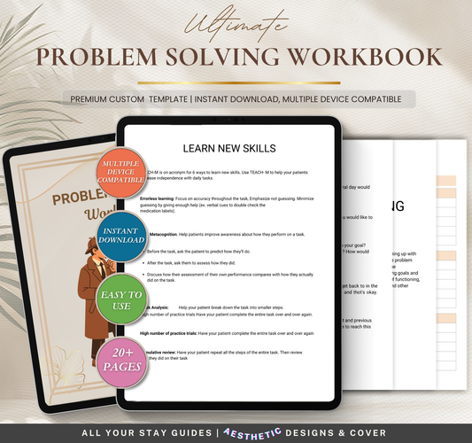 Problem Solving Workbook | Critical Thinking & Decision Making PDF Planner