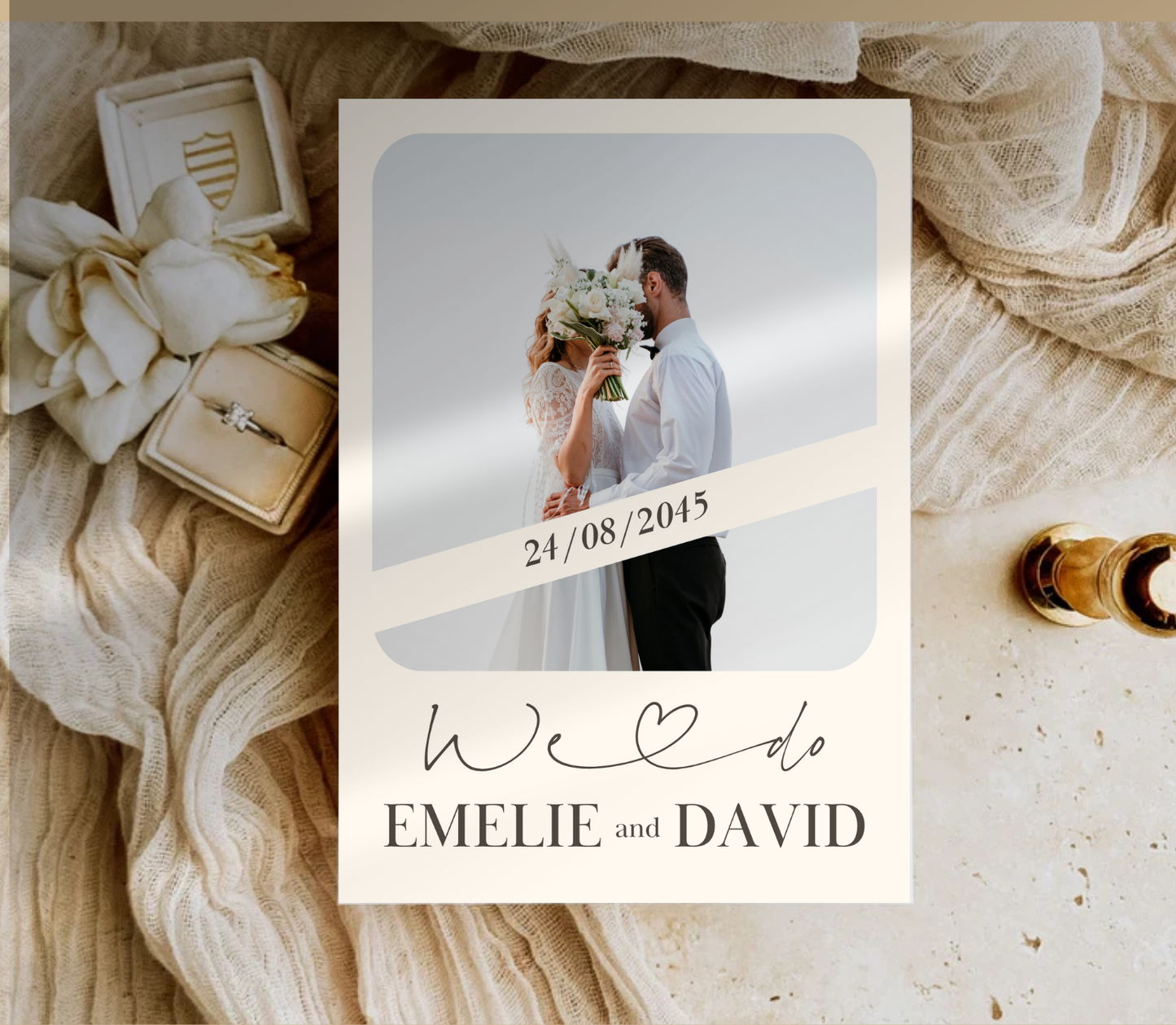 Minimalistic Wedding Invitation Template | Elegant Editable Canva Wedding Invite Design Printable & Digital