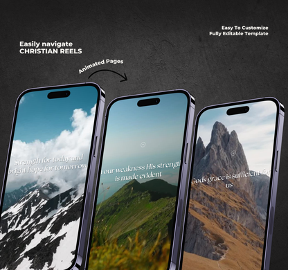 Christian Quote Reels Bundle | Strength in Times of Weakness | Faith-Based Inspirational Video Content