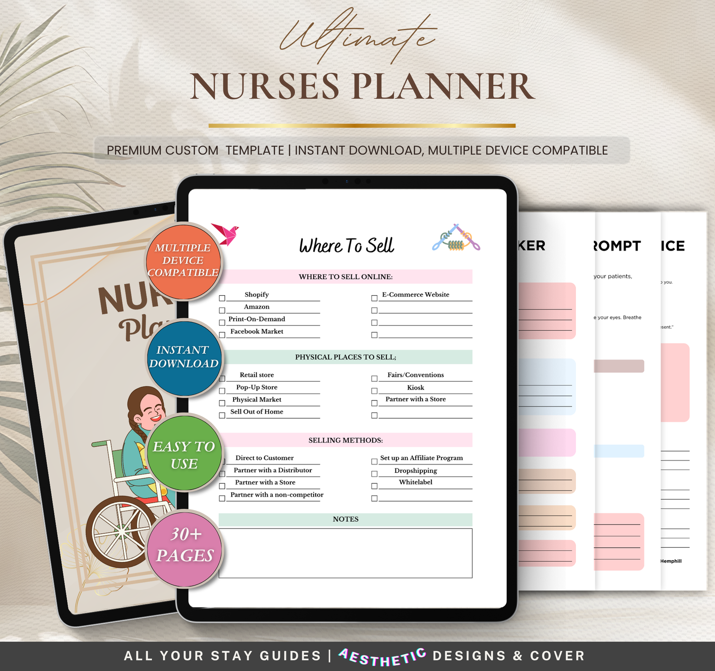 Nurse Planner | Shift Organizer & Patient Care Digital Planner PDF