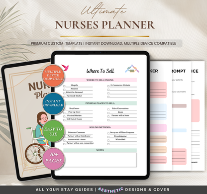Nurse Planner | Shift Organizer & Patient Care Digital Planner PDF