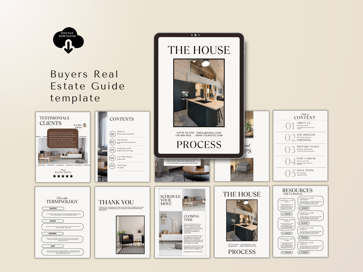 Real Estate Buyer’s Guide Template | Editable Canva Realtor Marketing Brochure