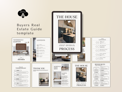 Real Estate Buyer’s Guide Template | Editable Canva Realtor Marketing Brochure