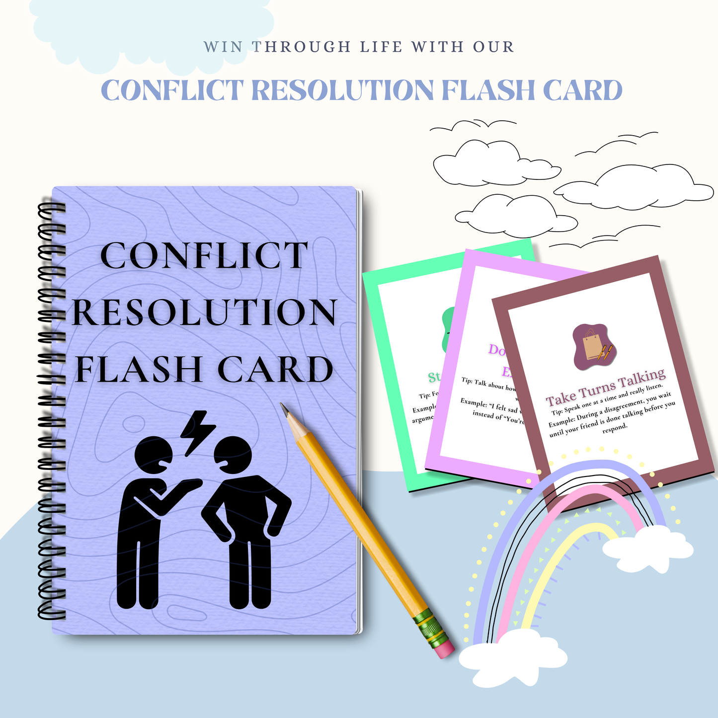 Conflict Resolution Journal PDF | Communication Workbook, Problem-Solving Worksheets, Emotional Regulation &amp; Relationship Guide
