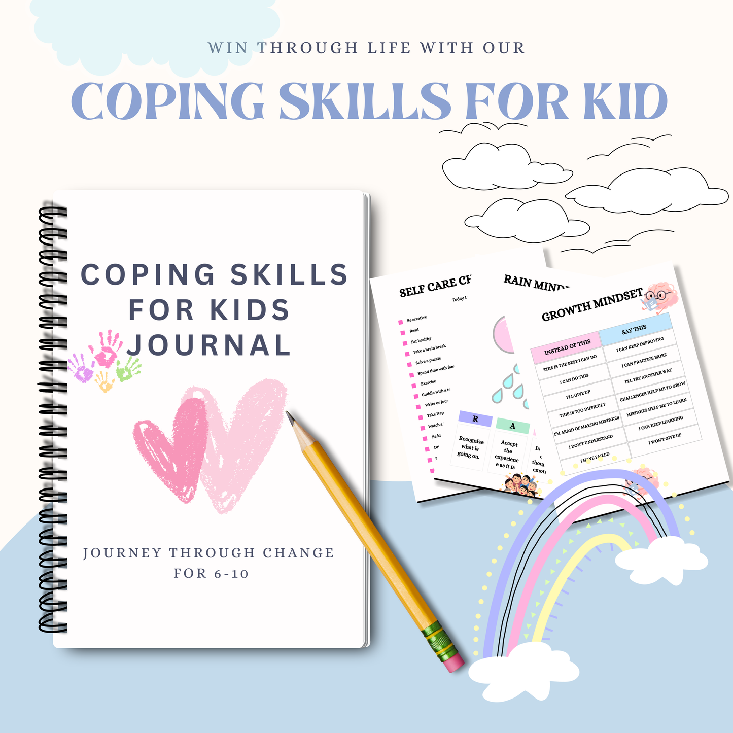 Coping Skills Workbook for Kids PDF | Emotional Regulation Activities, Mindfulness Exercises, Self Help Journal, Resilience Building