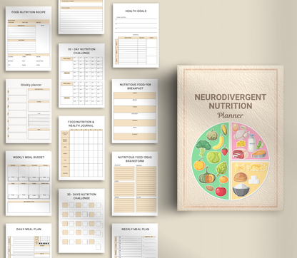 ADHD Nutrition Planner | Printable Meal & Healthy Habit Tracker