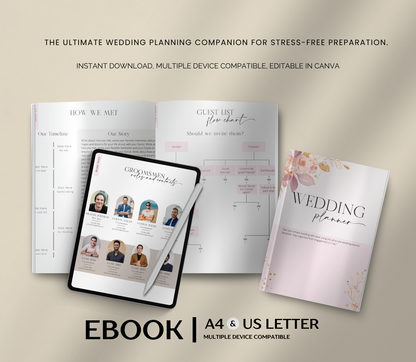 Wedding Template | Editable Printable Planner & Checklist
