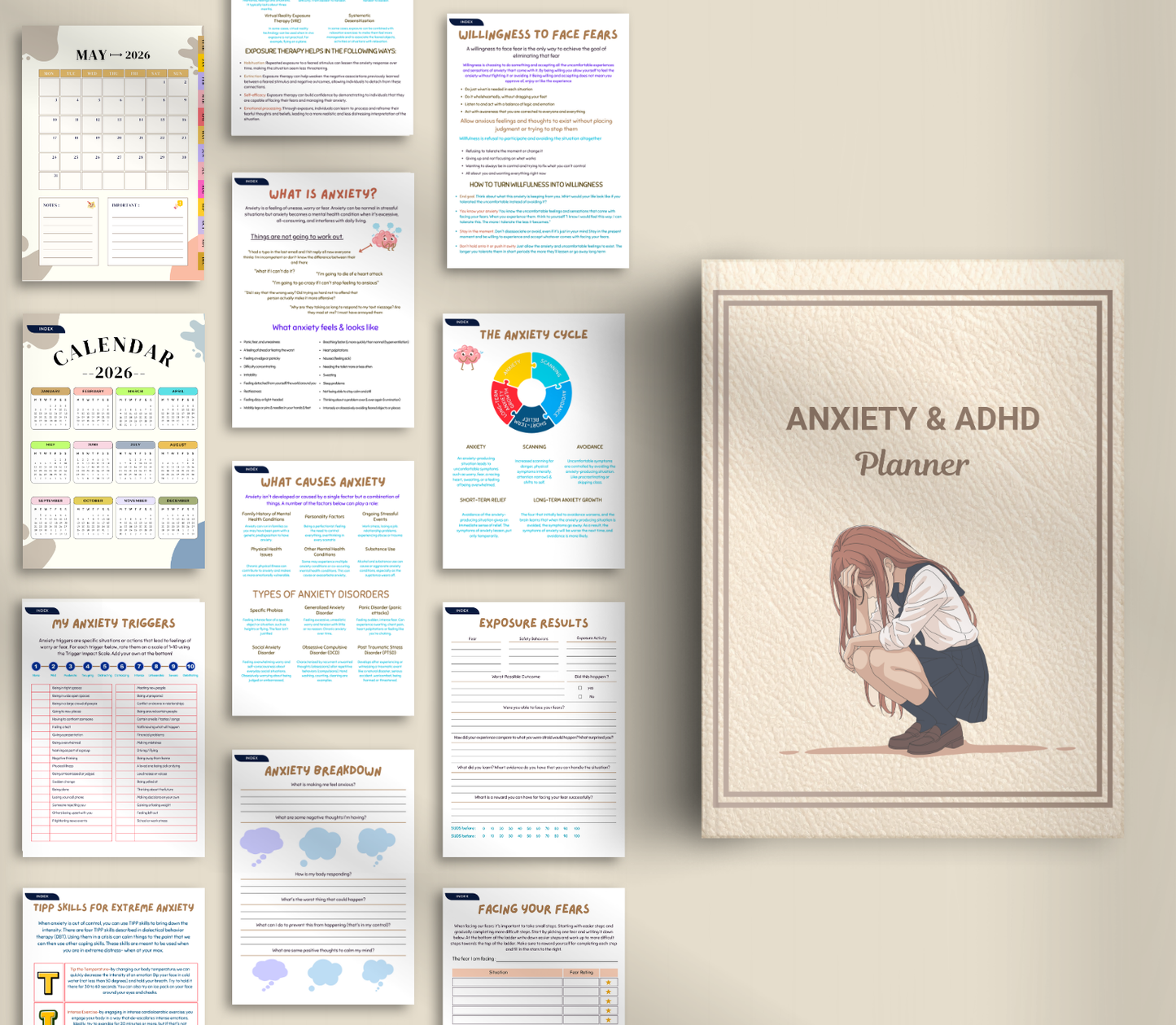 Anxiety and ADHD Planner | Daily Mental Health & Focus Organizer
