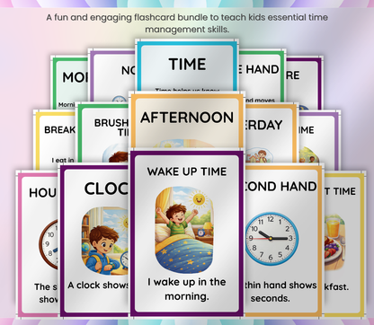 Kids Time Management Mega Bundle | Printable Flashcards for Routine, Productivity & Daily Habits