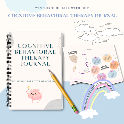 Cognitive Behavioral Therapy CBT Journal PDF | Guided Therapy Workbook, Thought Record, Mental Health Planner, Emotional Regulation Journal