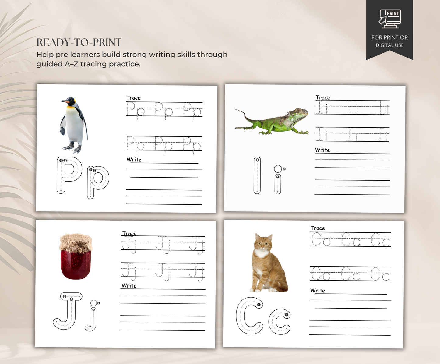 A–Z Alphabet Tracing Worksheets for Kids | Printable ABC Handwriting & Letter Practice Activities  📝