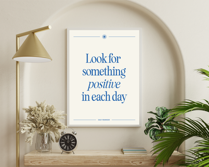 Something Positive Affirmation Wall Art | Inspirational Quotes Poster, Positive Mindset Decor, Printable Motivation &amp; Self-Care Wall Art