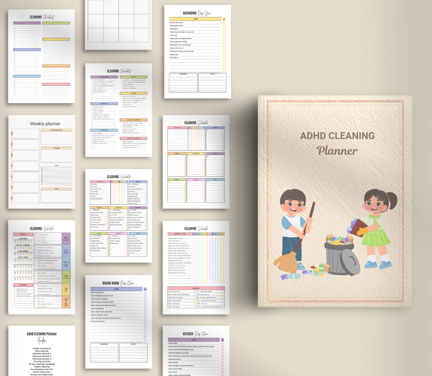 ADHD Cleaning Planner | Printable Home & Task Organizer
