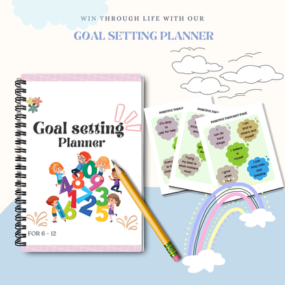 Goal Setting Planner PDF | Daily, Weekly &amp; Monthly Planner, Productivity Journal, Goal Tracker &amp; Personal Development Workbook