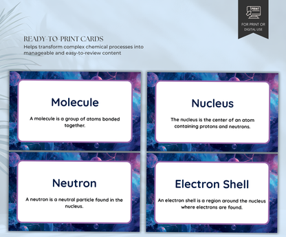 Chemistry Flashcards | Printable Study Cards PDF for Students & Exam Prep