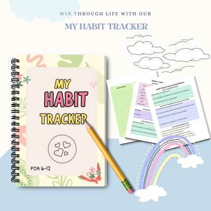 Habit Tracker PDF | Daily, Weekly &amp; Monthly Goal Planner, Productivity Journal, Routine &amp; Self-Improvement Tracker