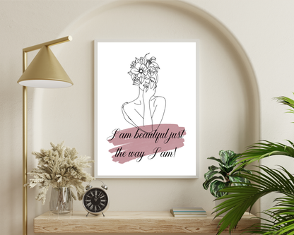 Woman Printable Wall Art | Inspirational Feminine Quote Poster, Empowerment &amp; Self-Love Decor, Printable Wall Art