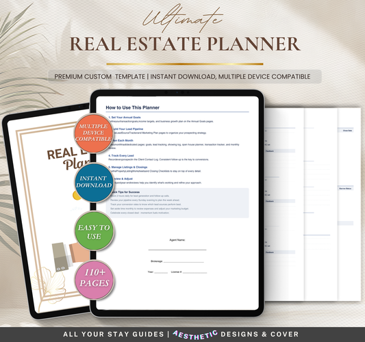 Real Estate Planner | Property Management & Investment Digital Planner