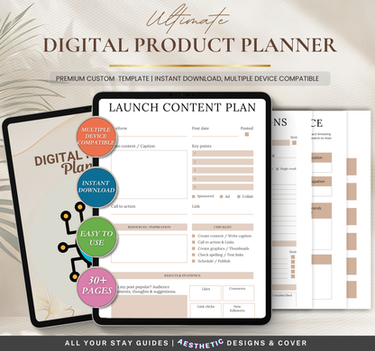 Digital Product Planner | PDF Planner for Online Business & Product Launches