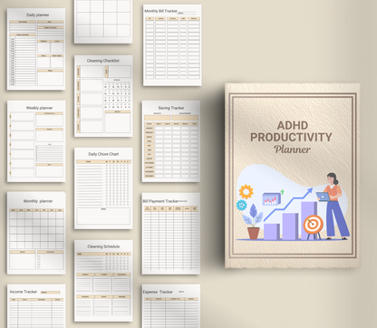 ADHD Productivity Planner | Printable Focus & Task Organizer
