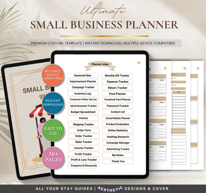 Small Business Planner | Digital PDF Planner for Entrepreneurs & Business Growth