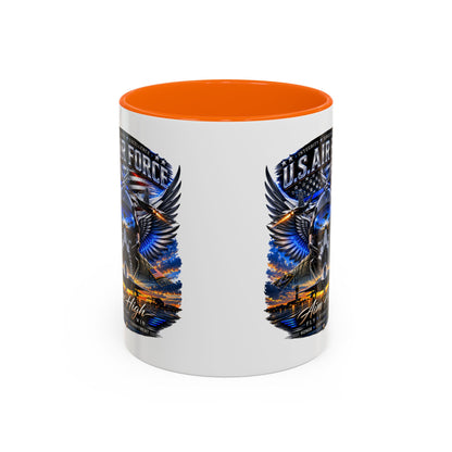 U.S. Air Force Eagle Coffee Mug — "Aim High" Accent 11/15oz