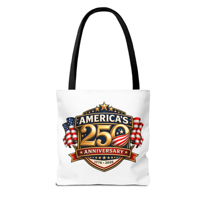 25th Anniversary America Tote Bag — Patriotic 1776–2026 Commemorative Flag Design