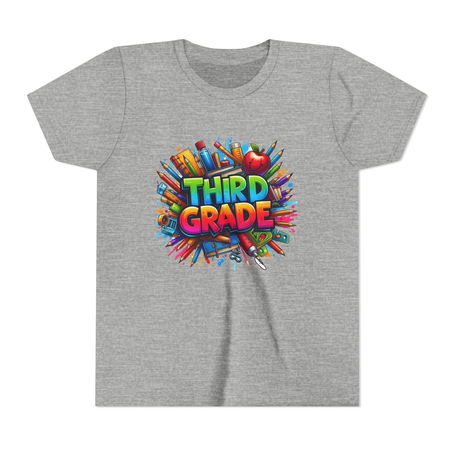 Third Grade Kids' T-Shirt – Colorful School Supplies Back-to-School Tee