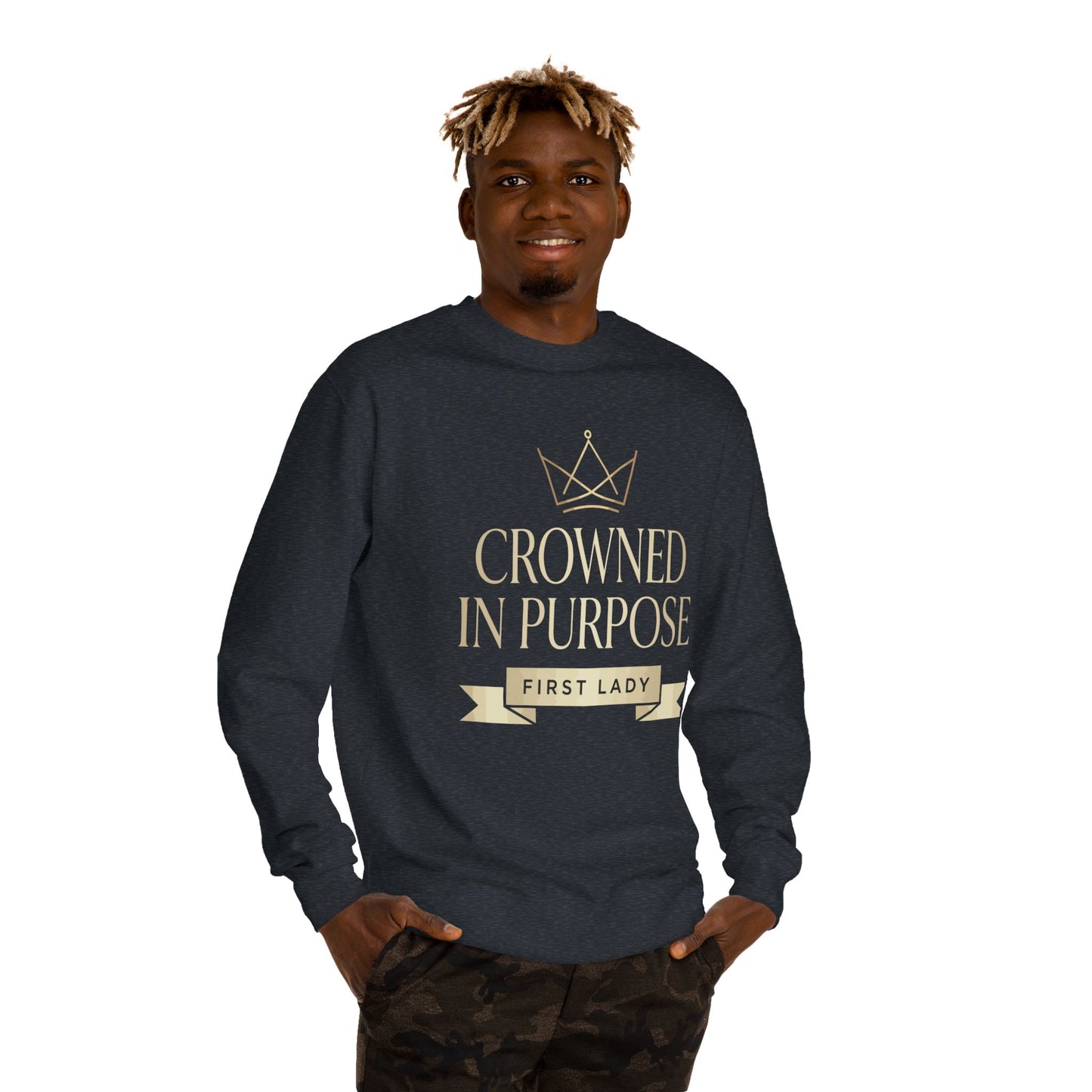 Crowned in Purpose Sweatshirt — First Lady Inspirational Crewneck