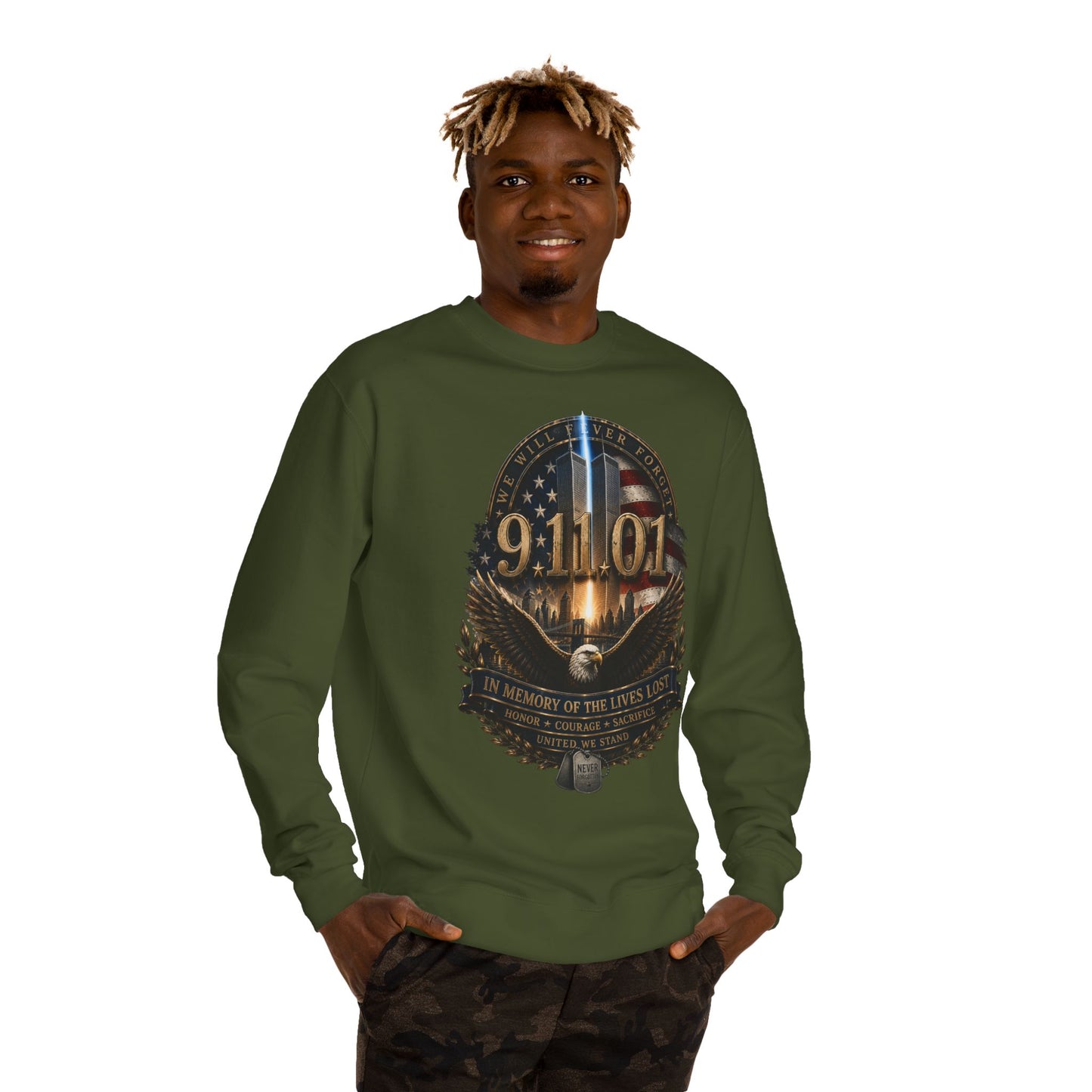 9/11 Memorial Sweatshirt – In Memory of the Lives Lost Tribute Crewneck