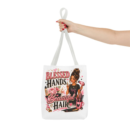 Blessed Hands Beautiful Hair Tote Bag — Hair Stylist Gift Tote