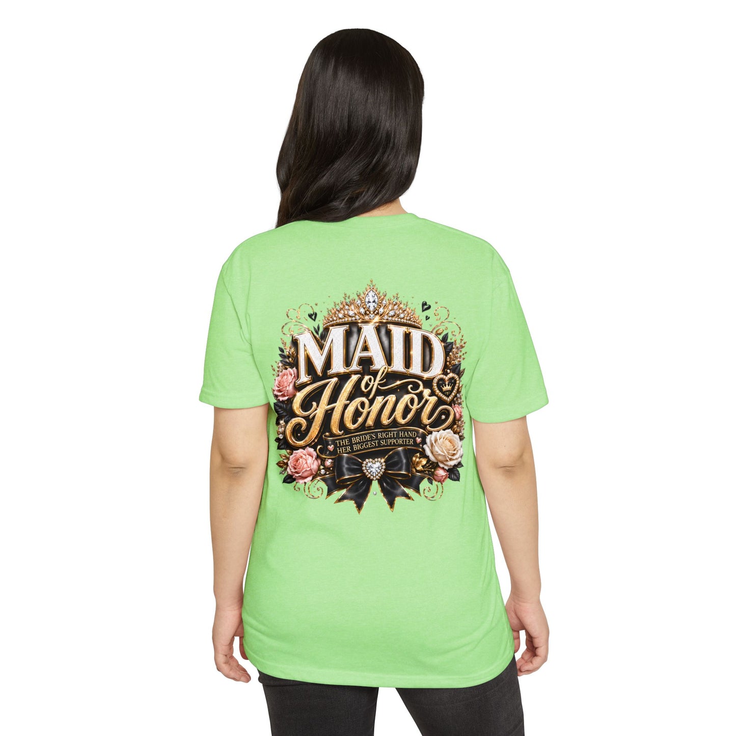 Maid of Honor T-Shirt — Floral Bridal Party Tee