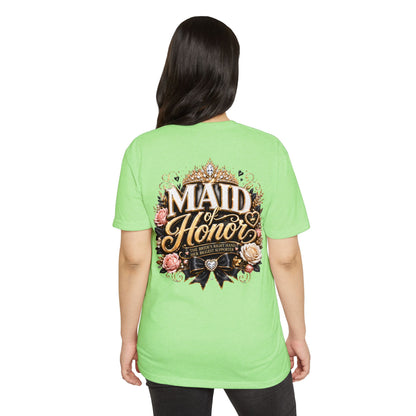 Maid of Honor T-Shirt — Floral Bridal Party Tee