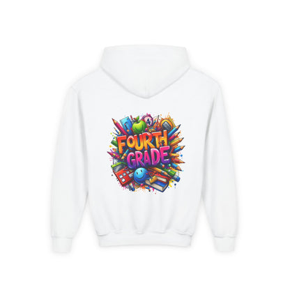 Fourth Grade Youth Hoodie — Colorful Back-to-School Kids Sweatshirt