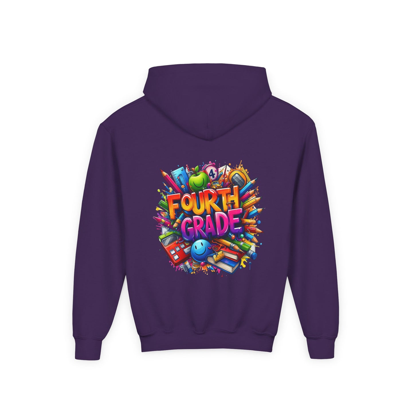 Fourth Grade Youth Hoodie — Colorful Back-to-School Kids Sweatshirt