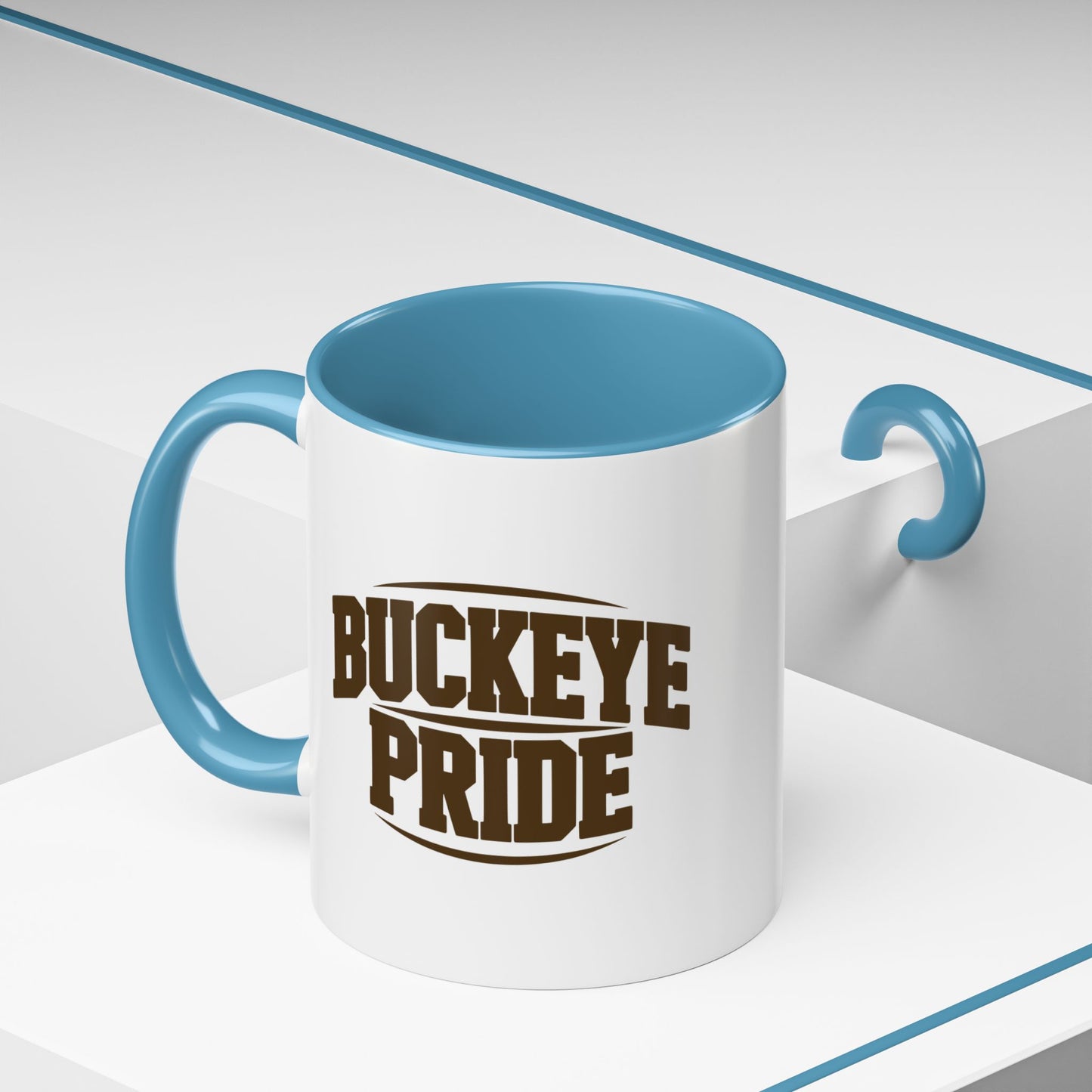 Buckeye Pride Accent Coffee Mug — School Spirit Ceramic Mug