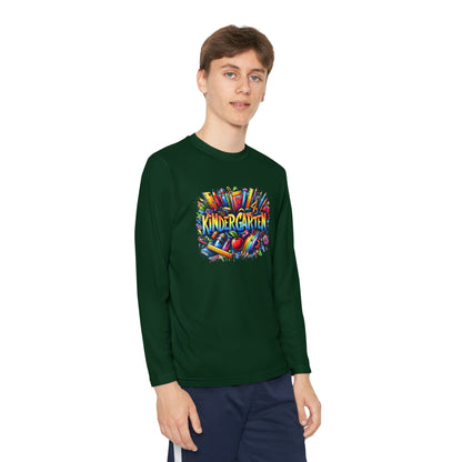 Kindergarten Crayons Youth Long Sleeve Tee