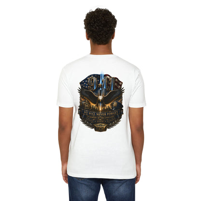9/11 Remembrance T-Shirt — "We Will Never Forget" Tribute Tee