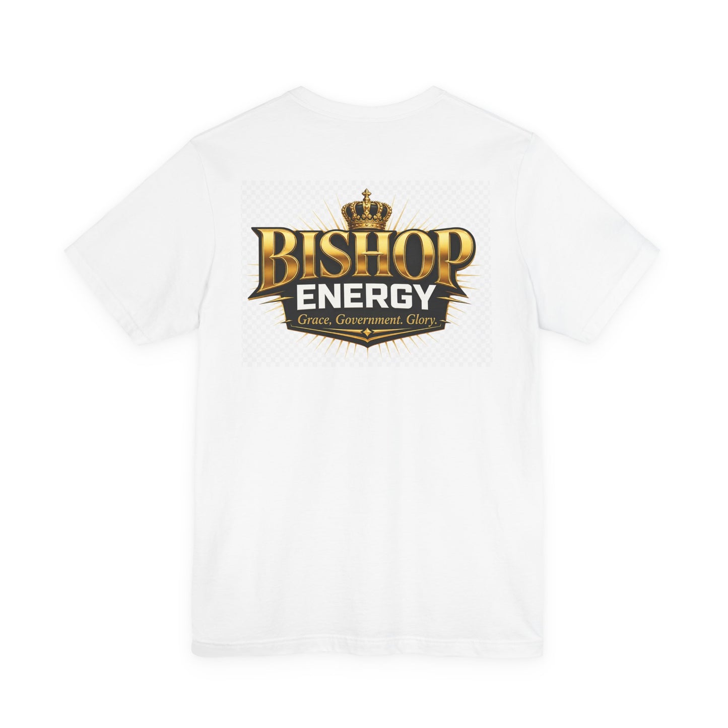 Bishop Energy Graphic Tee — 'Bishop Energy: Grace, Government, Glory' Crown Logo T-Shirt