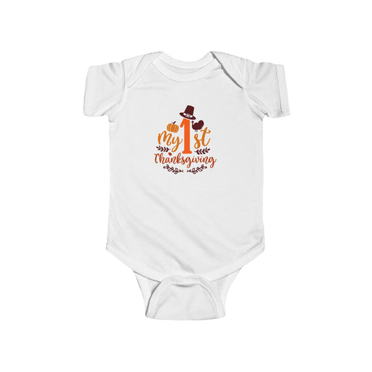 Baby Bodysuit - My 1st Thanksgiving Cute Turkey Onesie
