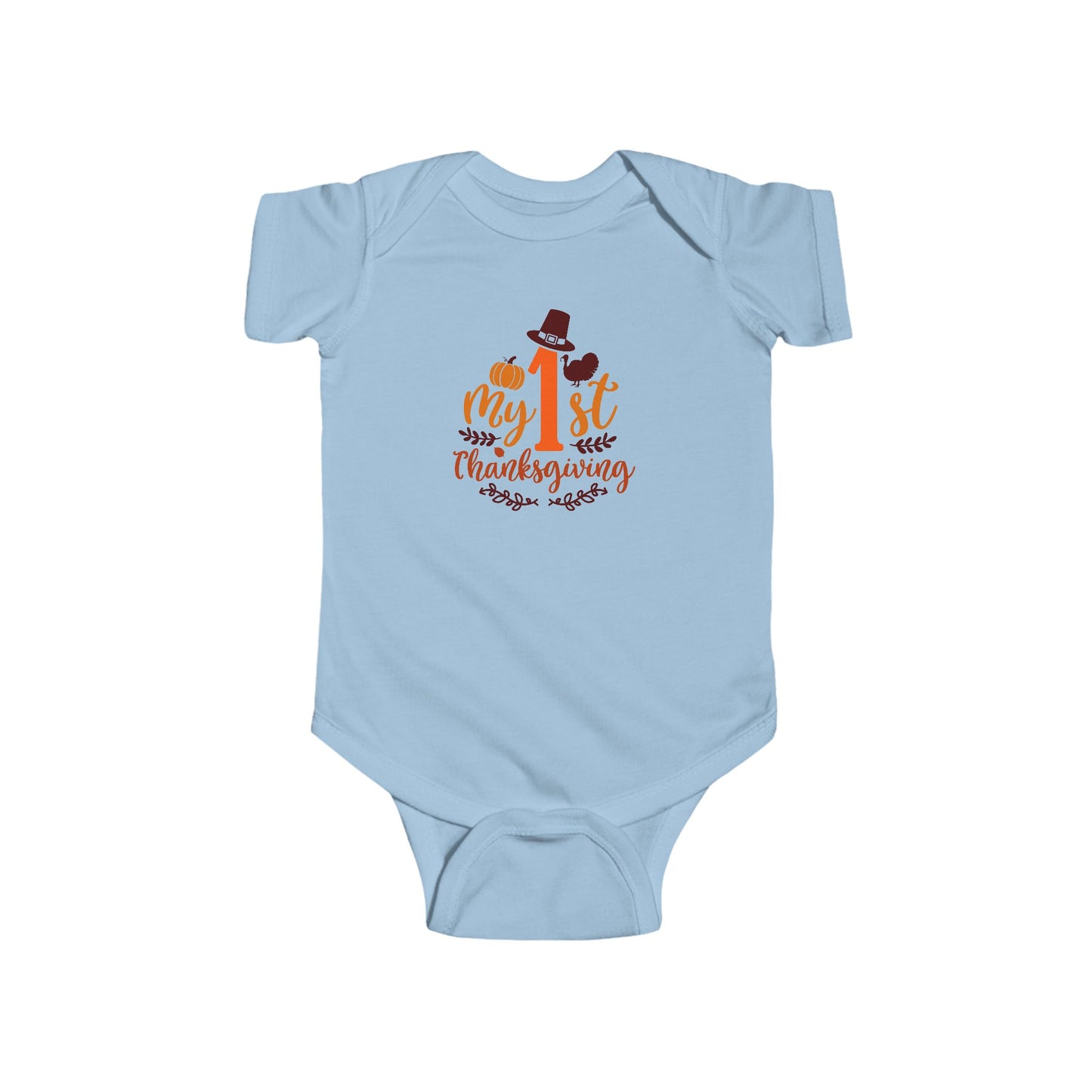 Baby Bodysuit - My 1st Thanksgiving Cute Turkey Onesie