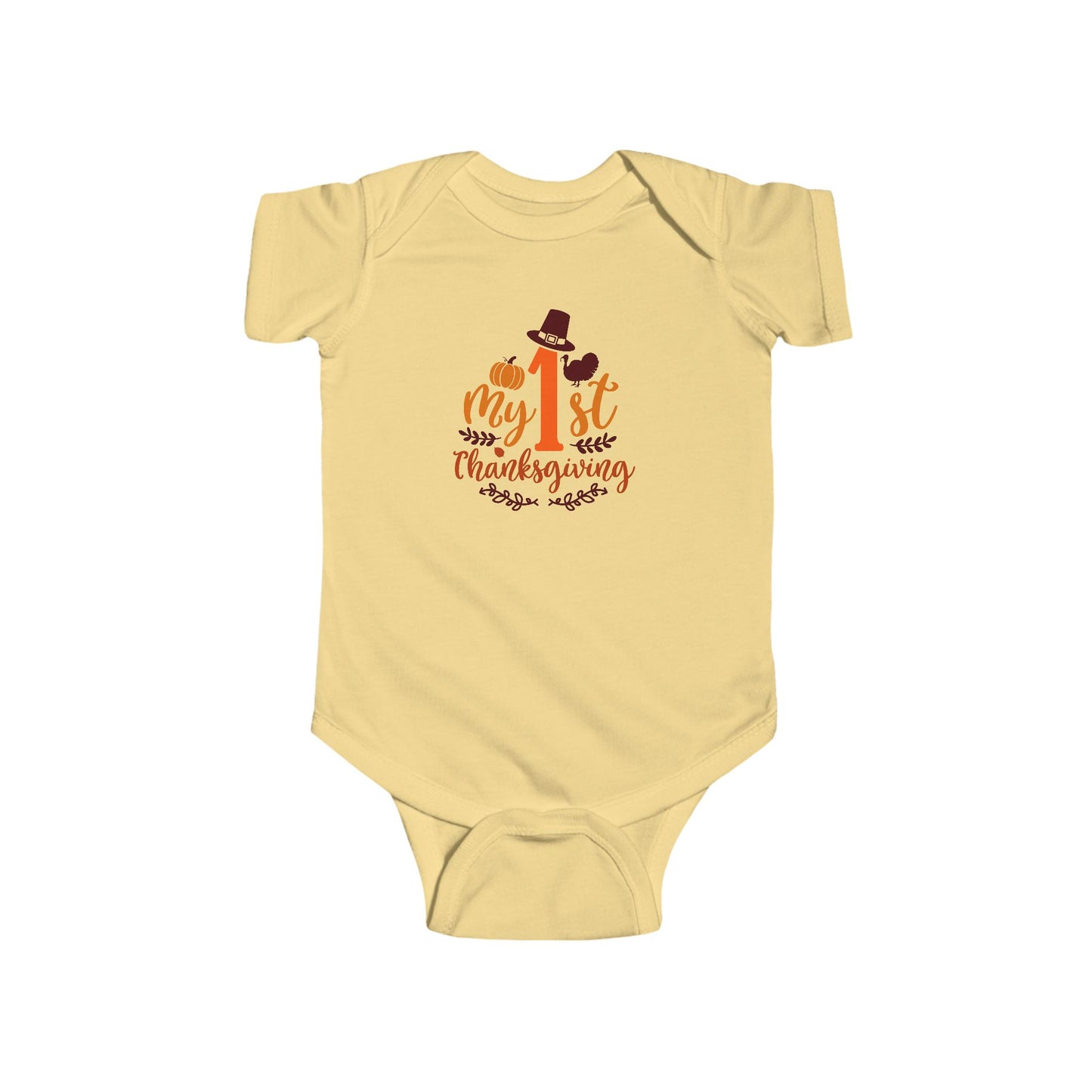 Baby Bodysuit - My 1st Thanksgiving Cute Turkey Onesie