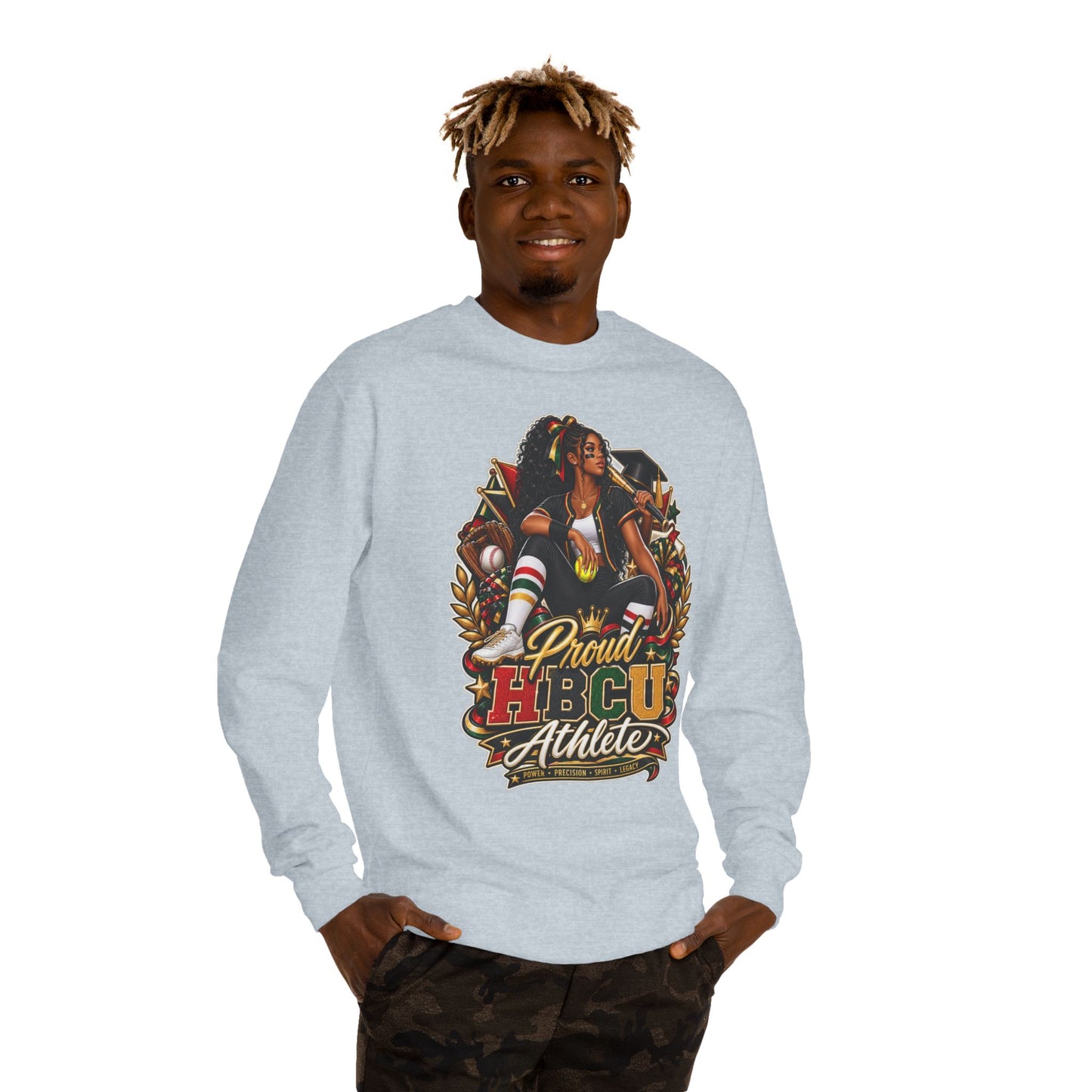 HBCU Athlete Sweatshirt — Proud HBCU Graduate & Athlete Graphic Crewneck