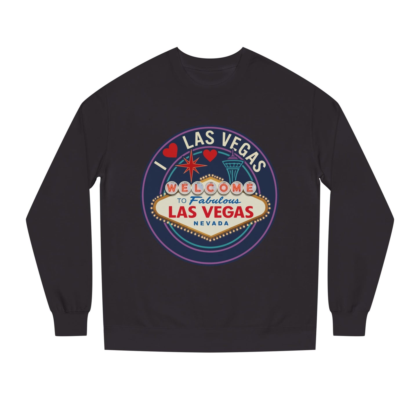 Las Vegas Welcome Sign Sweatshirt – Retro "I  Las Vegas" Crewneck