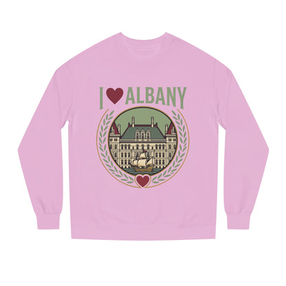 Albany Heart Crewneck Sweatshirt — I  Albany City Landmark Design