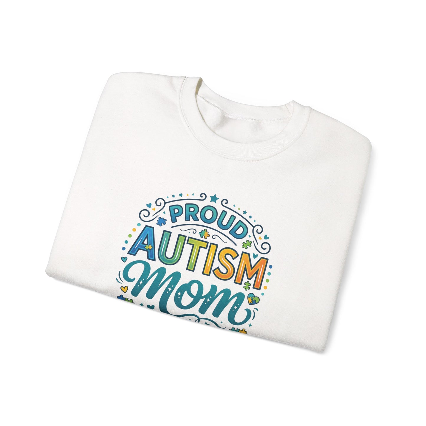 Proud Autism Mom Crewneck Sweatshirt